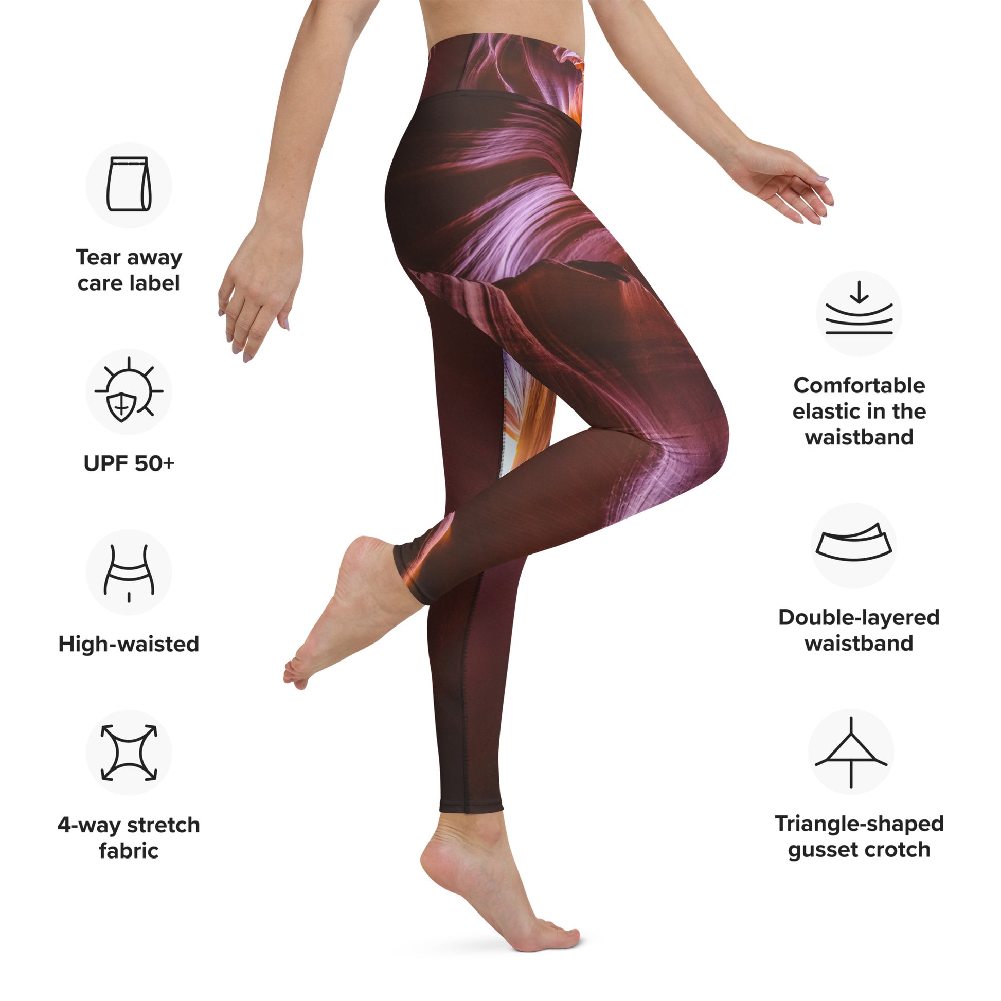 Prana Yoga Mat Workout Western Print 67.5 In Long