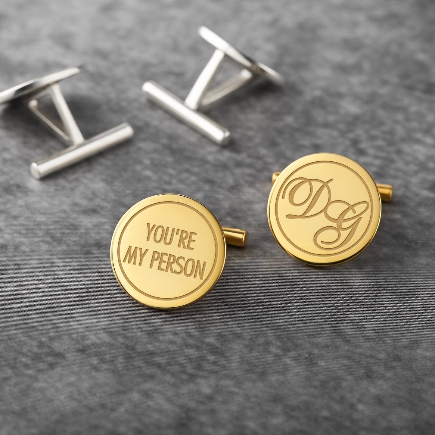 Personalized Initials Cufflinks Grooms Gift From Bride Wedding Keepsake Cufflinks Custom Engraved Cufflinks for Him